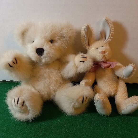 Vintage Boyds Bear Jointed and Boyds Mohair Collection Rabbit